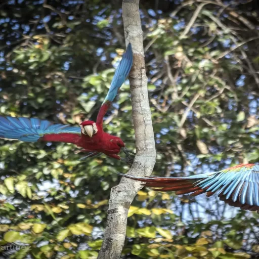 Red-and-green Macaw (Ara chloropterus)